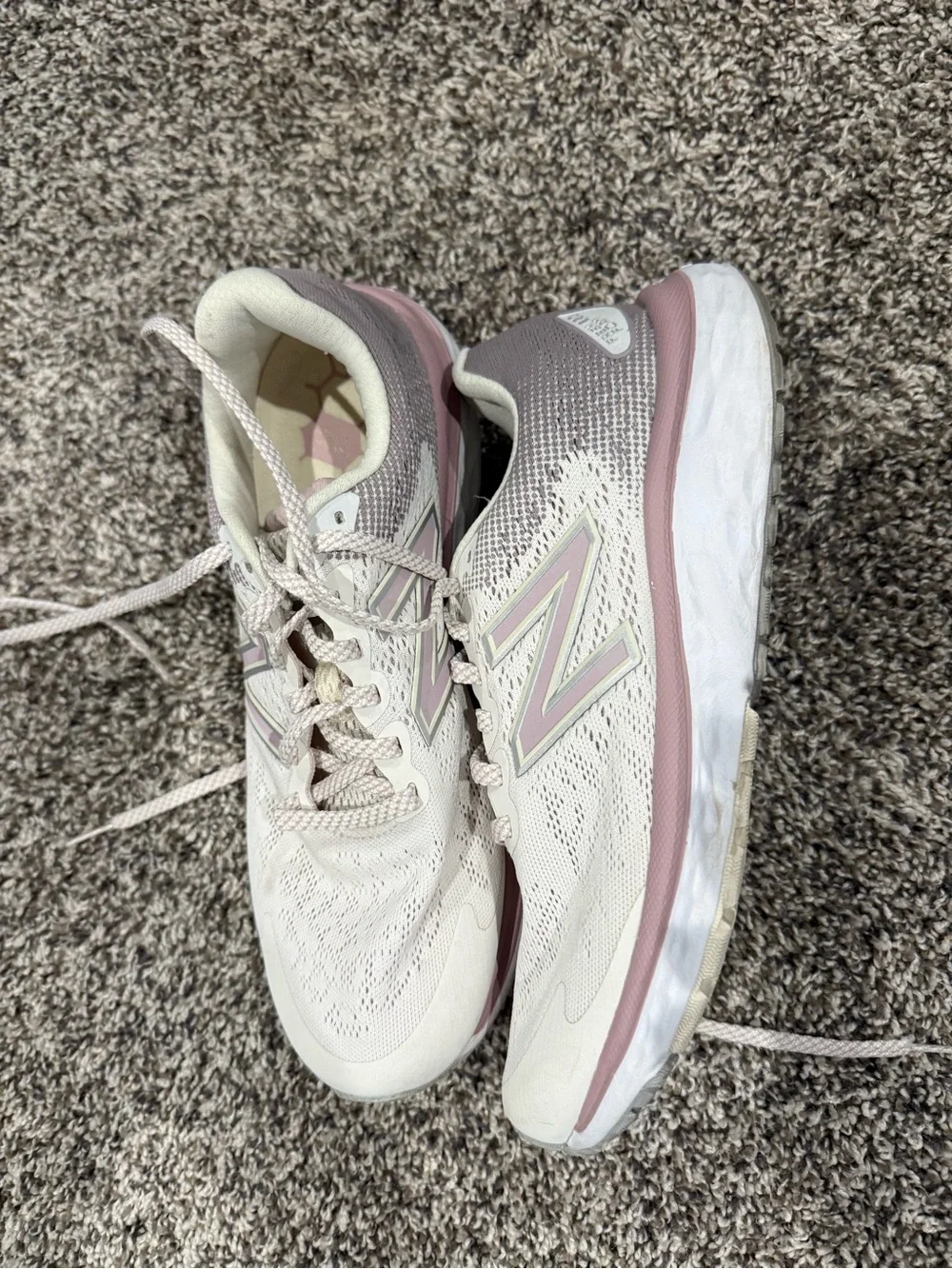 New Balance Women's Athletic Sneakers in Light Pink and white